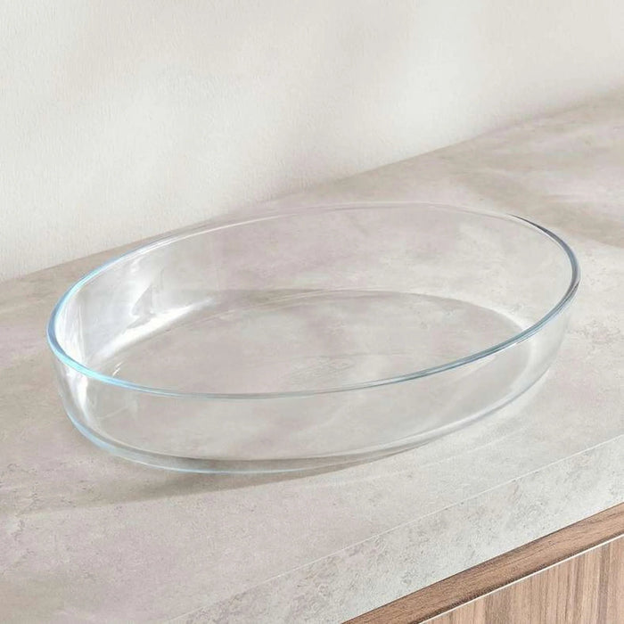 Pyrex Borosilicate Glass Oval Baking Dish 40X27X8Cm - Clear Pan Home