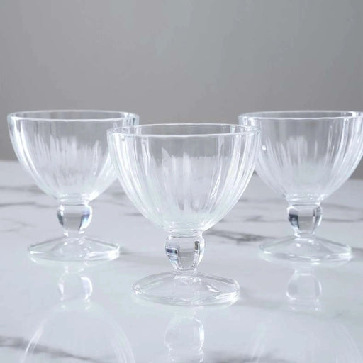 Quardro 6-Piece Ice Cream Sundae Set 250Ml - Clear Pan Home
