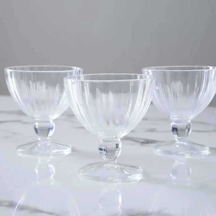 Quardro 6-Piece Ice Cream Sundae Set 250Ml - Clear Pan Home