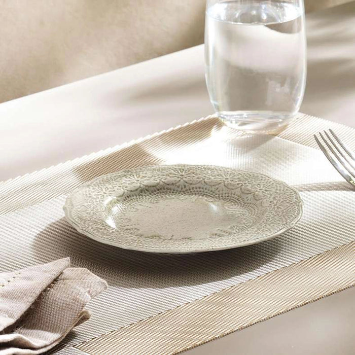 Queen Lace Porcelain Dessert Plate Dia16cm -Brown