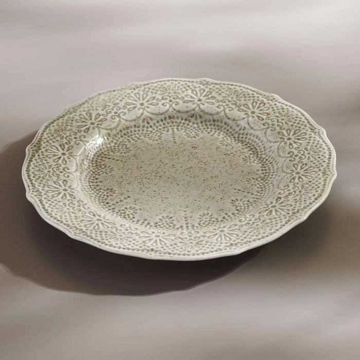 Queen Lace Porcelain Dessert Plate Dia16cm -Brown