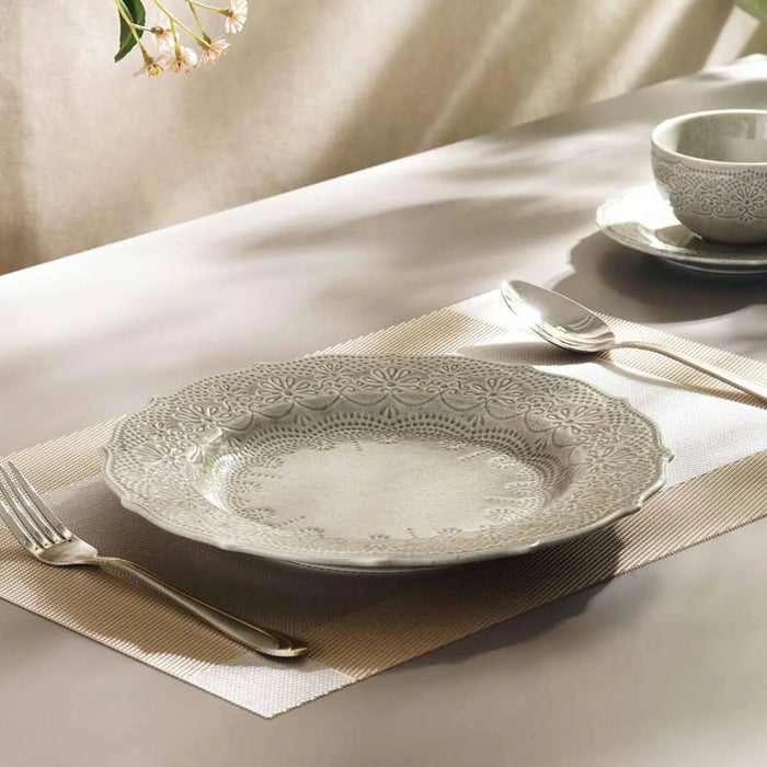 Queen Lace Porcelain Dinner Plate Dia26Cm -Brown