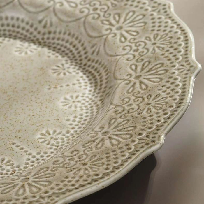 Queen Lace Porcelain Dinner Plate Dia26Cm -Brown