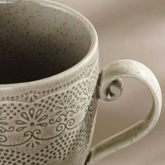 Queen Lace Porcelain Mug 320Ml - Brown Pan Home