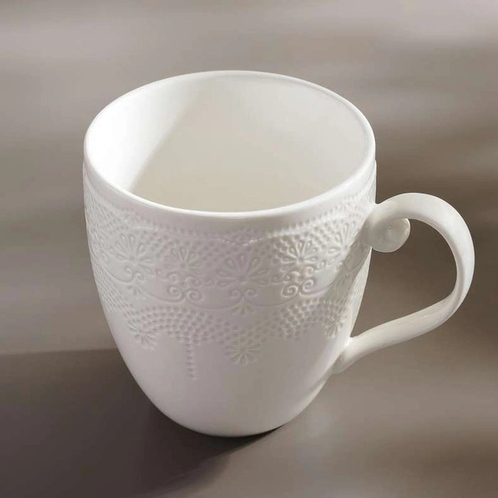Queen Lace Porcelain Mug 320Ml - White