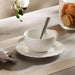 Queen Lace Porcelain Tea Cup Saucer 250Ml - White Pan Home