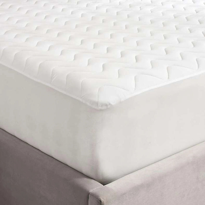 Quilted Cooling Jersey Waterproof Mattress Protector 200X200+33cm - White Pan Home