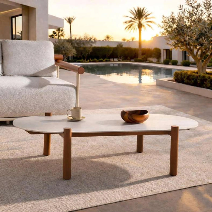 Raaha Outdoor Coffee Table - Cream Pan Home