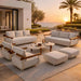 Raaha Outdoor Coffee Table - Cream Pan Home