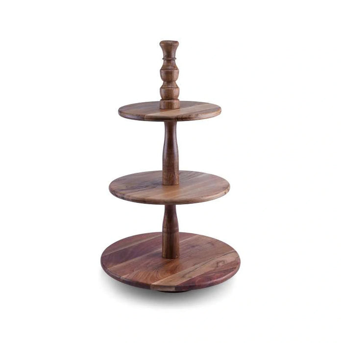 Rabaha Acacia 3-Tier Cake Stand D35X60Cm -Natural