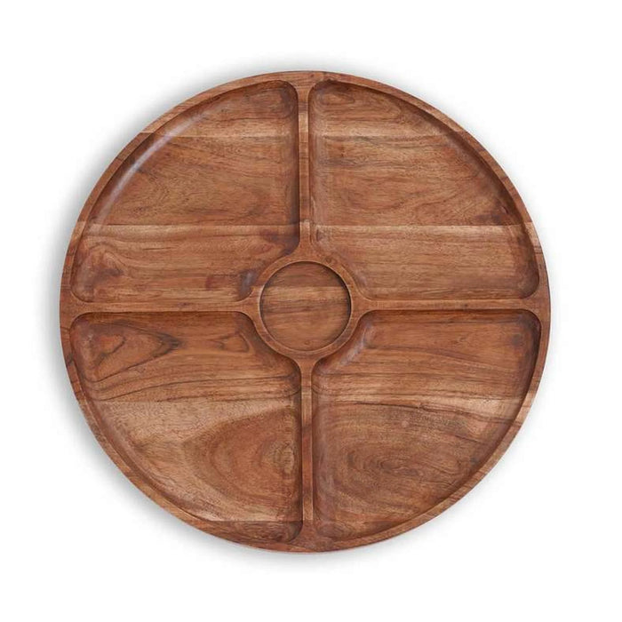 Rabaha Acacia Chip Dip Serving Platter Dia40.6X2.5Cm - Natural