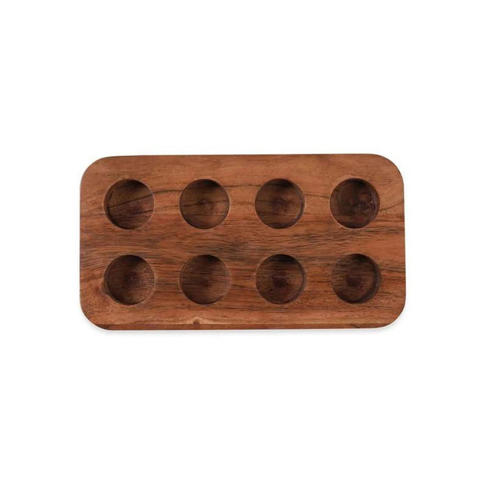 Rabaha Acacia Egg Tray 25X13X2.54Cm - Natural Pan Home