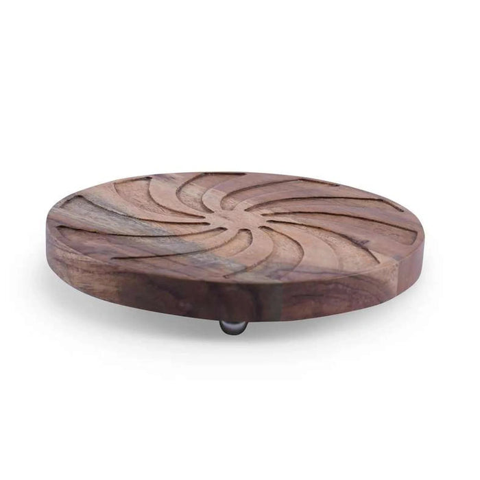 Rabaha Acacia Kitchen Trivet D22.8X3.8Cm -Natural Pan Home