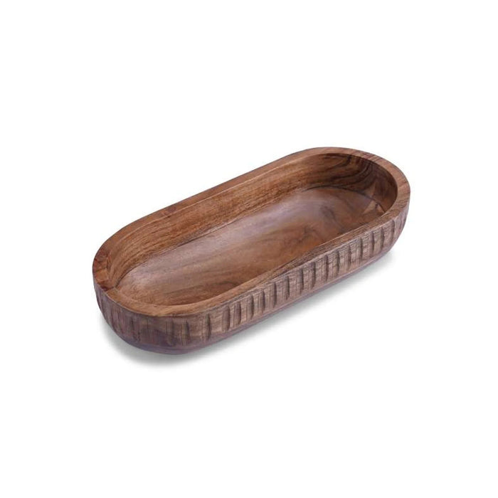 Rabaha Acacia Oval Serving Bowl 31.7X13.9X7.6Cm -Natural Pan Home