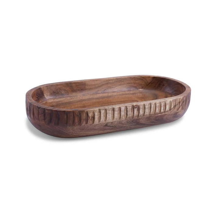 Rabaha Acacia Oval Serving Bowl 40.6X20.3X7.6Cm -Natural