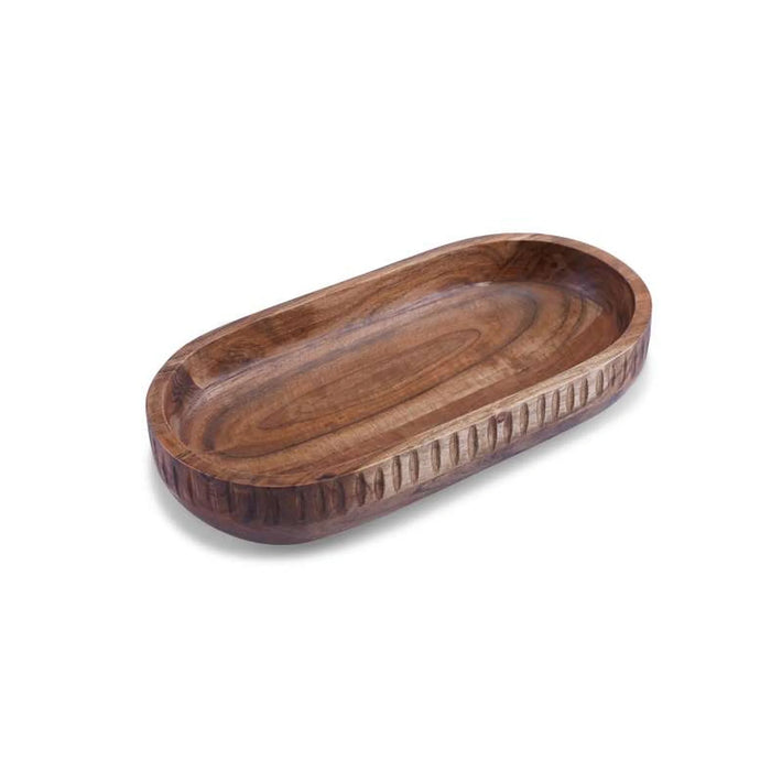 Rabaha Acacia Oval Serving Bowl 40.6X20.3X7.6Cm -Natural