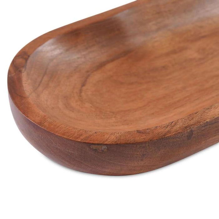 Rabaha Acacia Oval Serving Platter 40.5X13X4.5Cm - Natural Pan Home