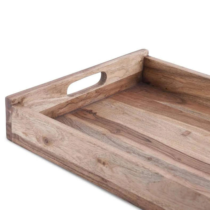 Rabaha Acacia Rectangular Serving Tray 51X35.5X7.5Cm - Natural Pan Home
