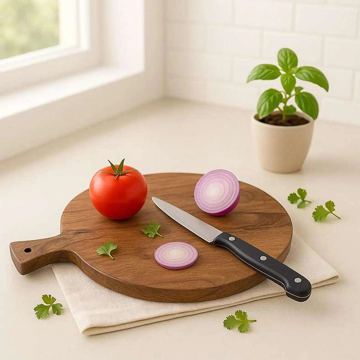 Rabaha Acacia Round Chopping Board - Natural Pan Home