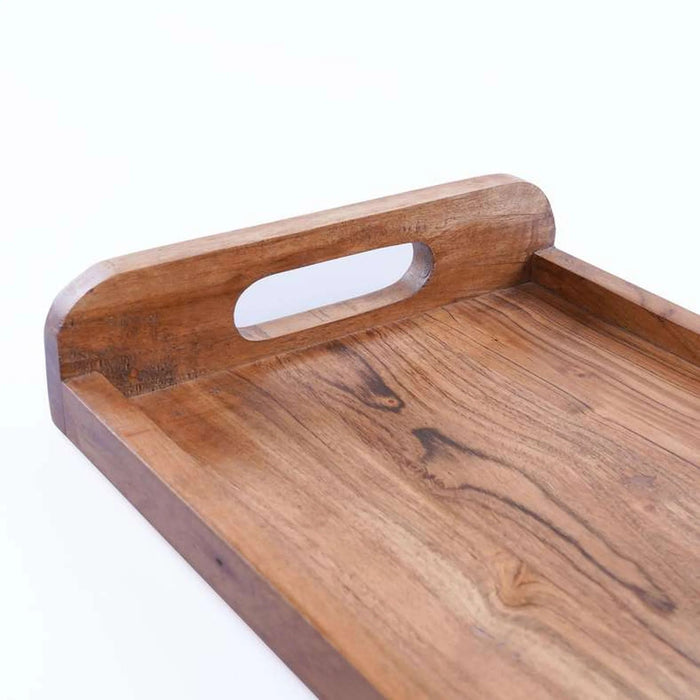Rabaha Acacia Serving Tray 34X26X6.5Cm -Natural Pan Home