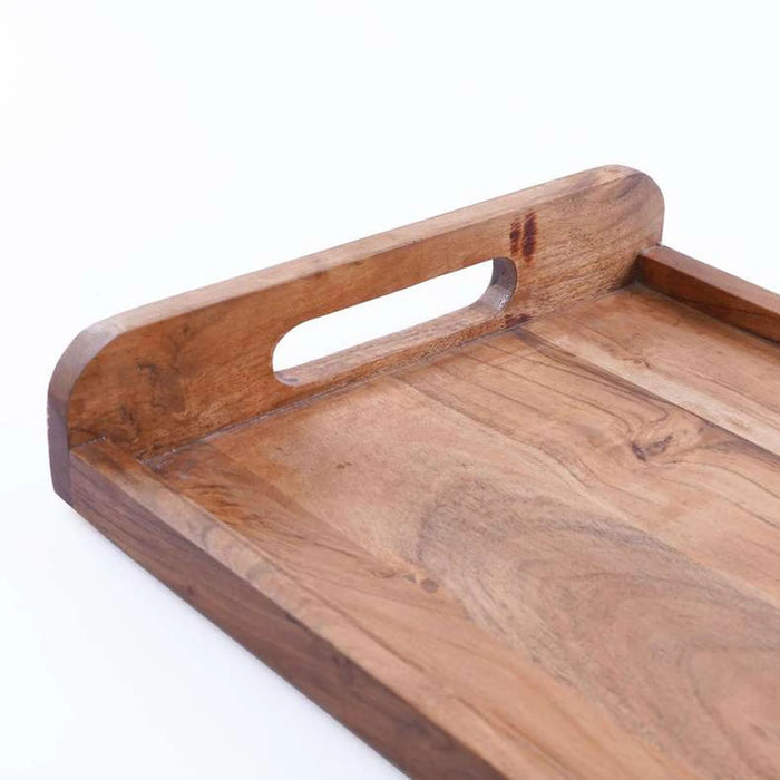 Rabaha Acacia Serving Tray 40X31X6.5Cm -Natural Pan Home