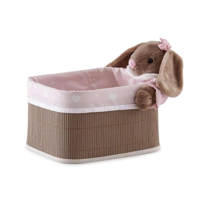 Rabbit Bamboo Storage Basket 28X22X16Cm - Beige