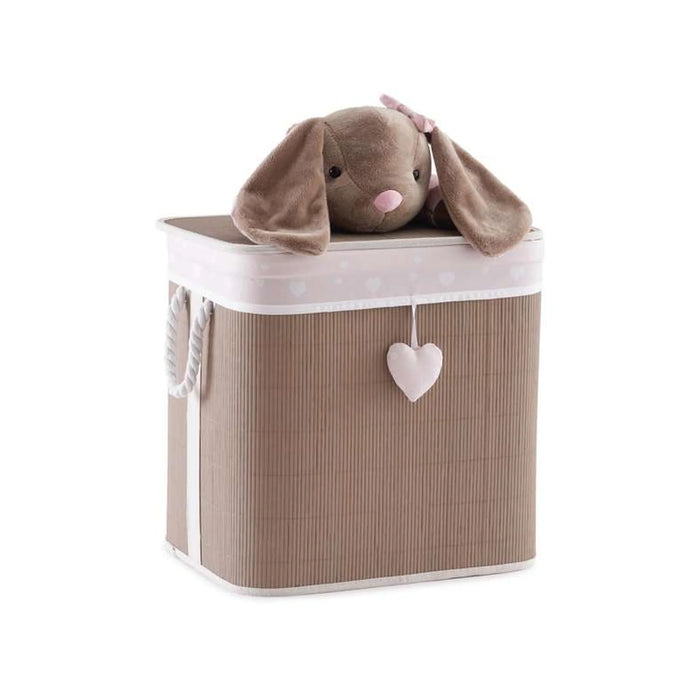 Rabbit Bamboo Storage Basket 40X30X40Cm - Beige