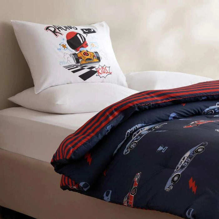 Racing Cars 2-Piece Comforter Set 135X220Cm-Blue