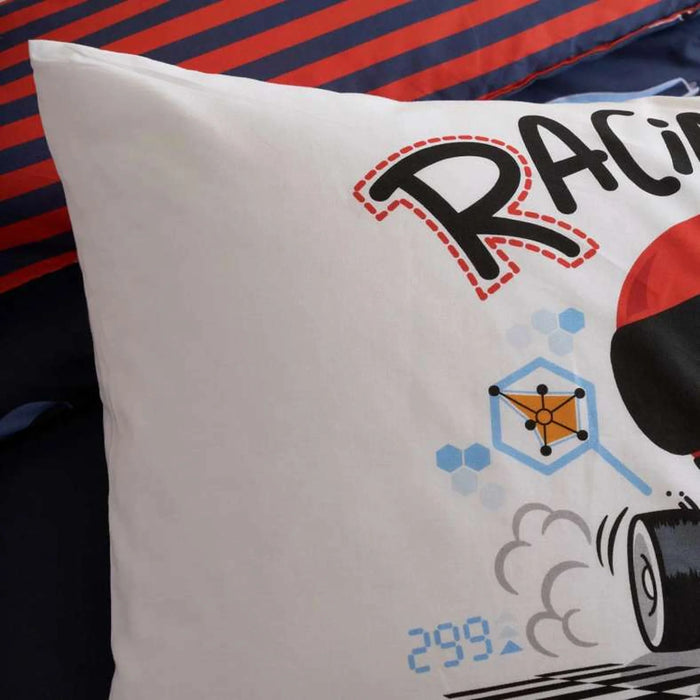 Racing Cars 2-Piece Comforter Set 135X220Cm-Blue