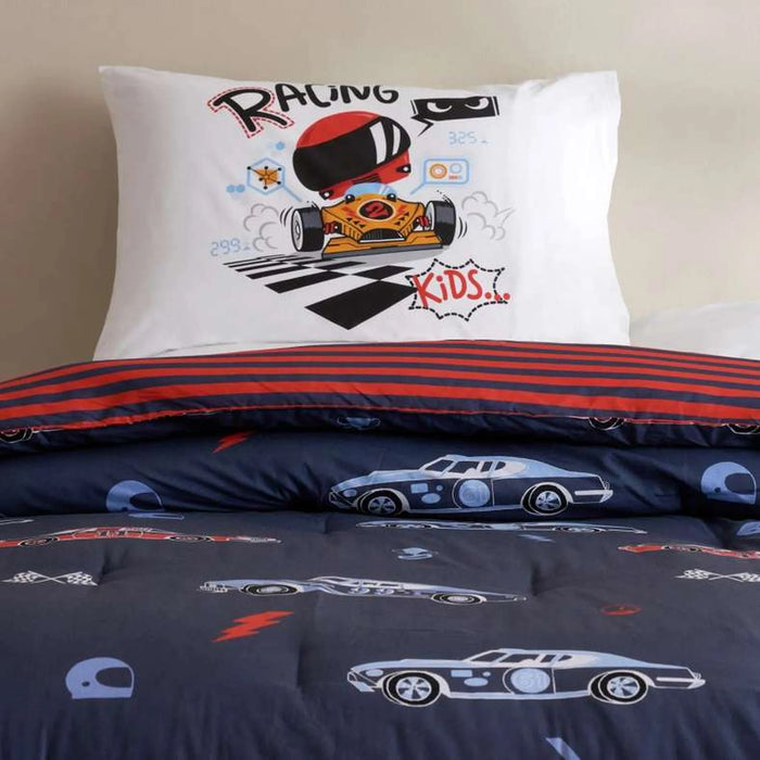 Racing Cars 2-Piece Comforter Set 160X220Cm-Blue