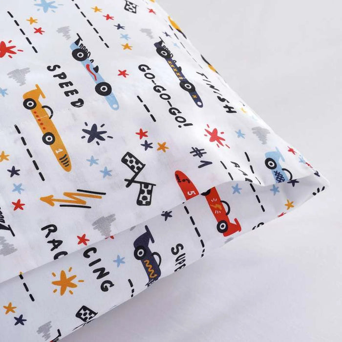 Racing Cars 2-Piece Duvet Cover Set 135X200Cm-Blue