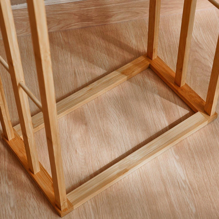Rag Bamboo 3 Rails Towel Stand 42X24X82 Cm - Natural