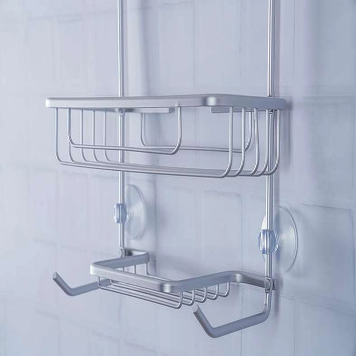 Rain 2 Tier Shower Caddy 28X12.1X59.7Xcm-Silver