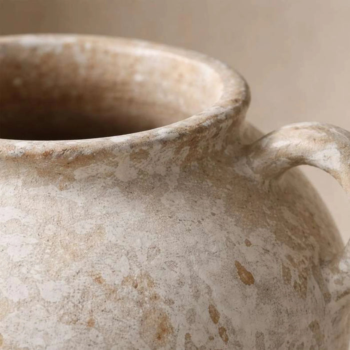 Rainah Terracotta Vase With Two Handles 30X24.5X24Cm - White