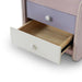Rainbow Retreat Kids Nightstand With 2 Drawers Upholstered - Blush Pink Pan Home