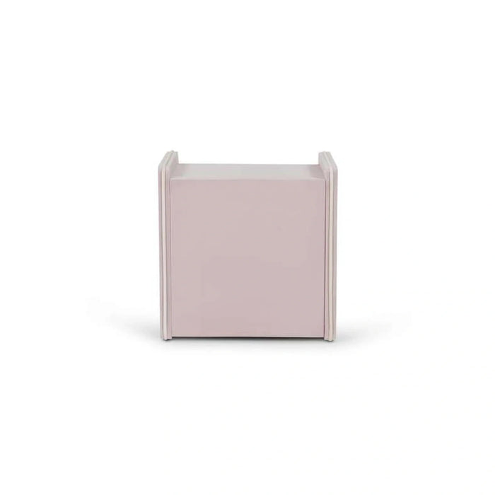 Rainbow Retreat Kids Nightstand With 2 Drawers Upholstered - Blush Pink Pan Home