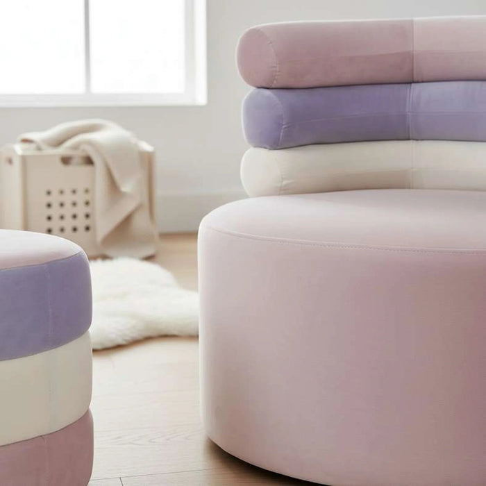 Rainbow Retreat Kids Seating And Stool Upholstered - Blush Pink Pan Home