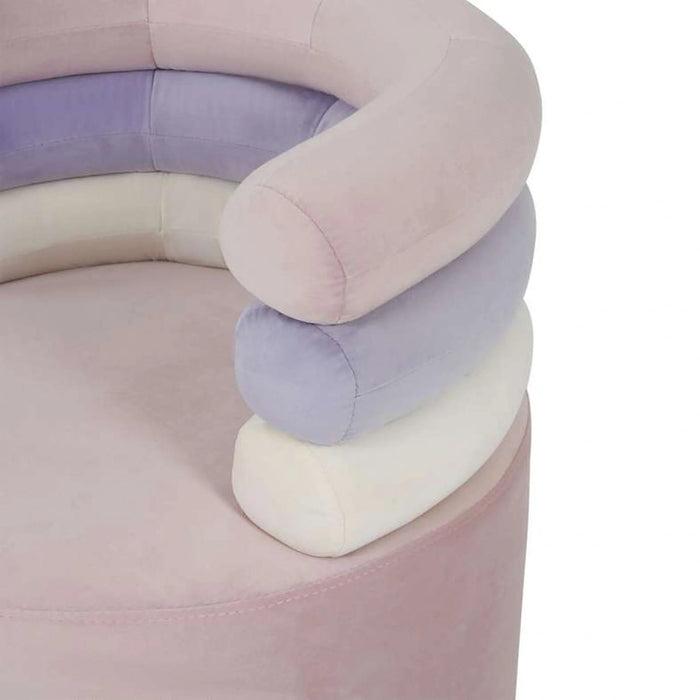 Rainbow Retreat Kids Seating And Stool Upholstered - Blush Pink Pan Home
