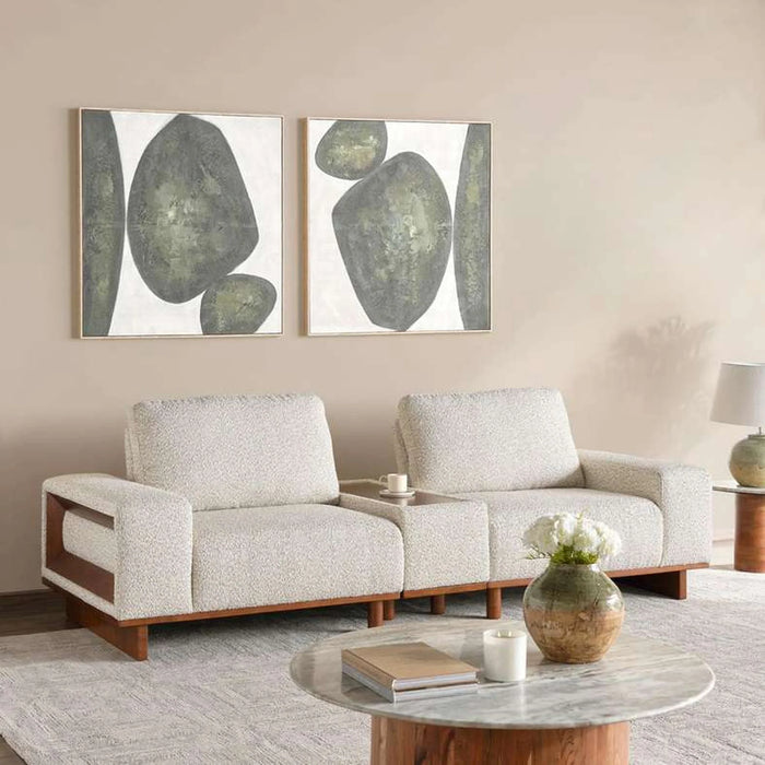 Rainshade 2 Seater Sofa With Console - Beige