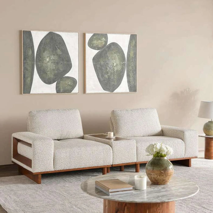 Rainshade 2 Seater Sofa With Console - Beige