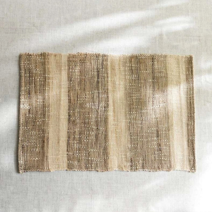 Ramie Stripe Woven Placemat-33X48Cm- Natural