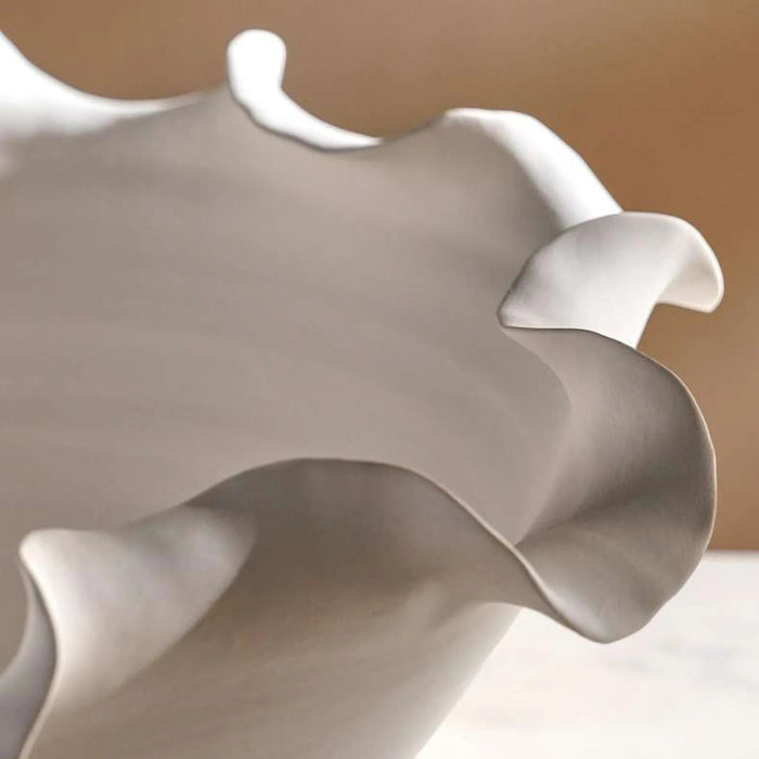 Rana Ceramic Handmade Petal Decor Bowl 36X36X16Cm - White Pan Home