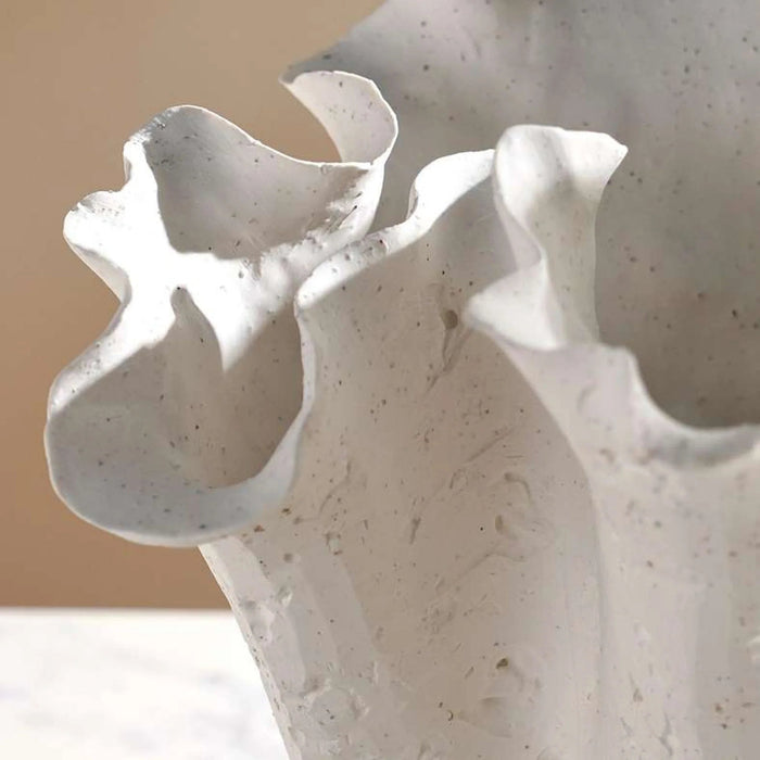 Rana Ceramic Handmade Petal Decor Vase 29.5X26X27Cm - White Pan Home