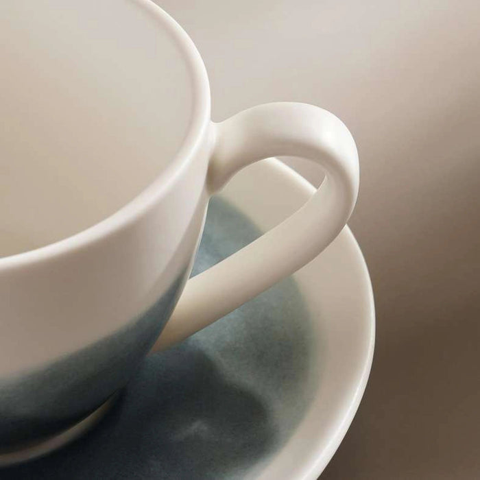 Rancel Porcelain Coffee Cup Saucer 150Ml - Greyish Blue Pan Home