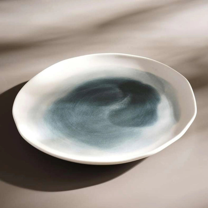 Rancel Porcelain Dessert Plate - Greyish Blue Pan Home