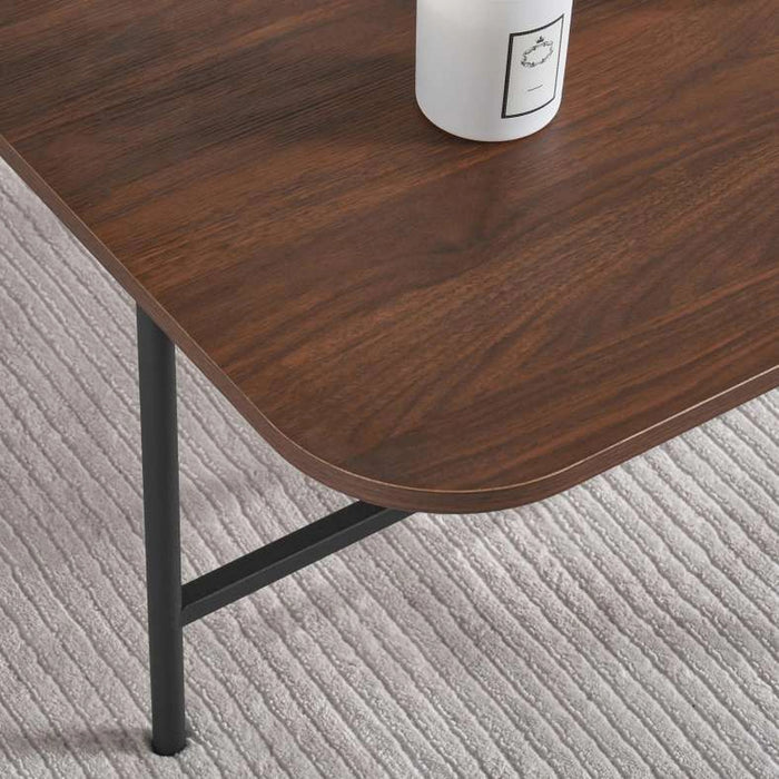 Rasario Coffee Table Melamine - Walnut & Black