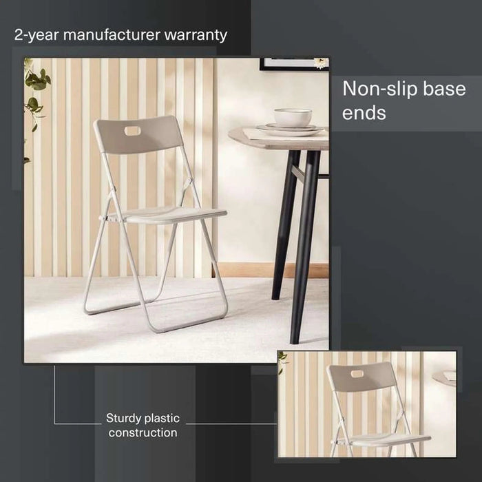 Raya Folding Chair - Grey Pan Home