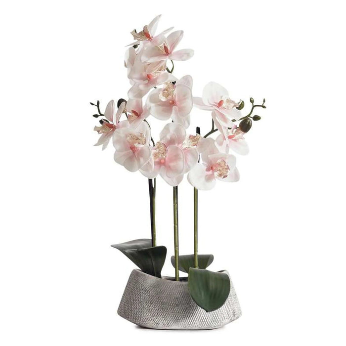 Real Touch Orchid Flower In Ceramic Pot H42Cm - Pink Pan Home