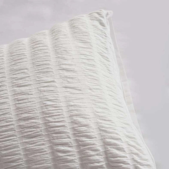 Rebecca Pintuck Stripe  3-Piece King Duvet Cover Set 230X220Cm - White