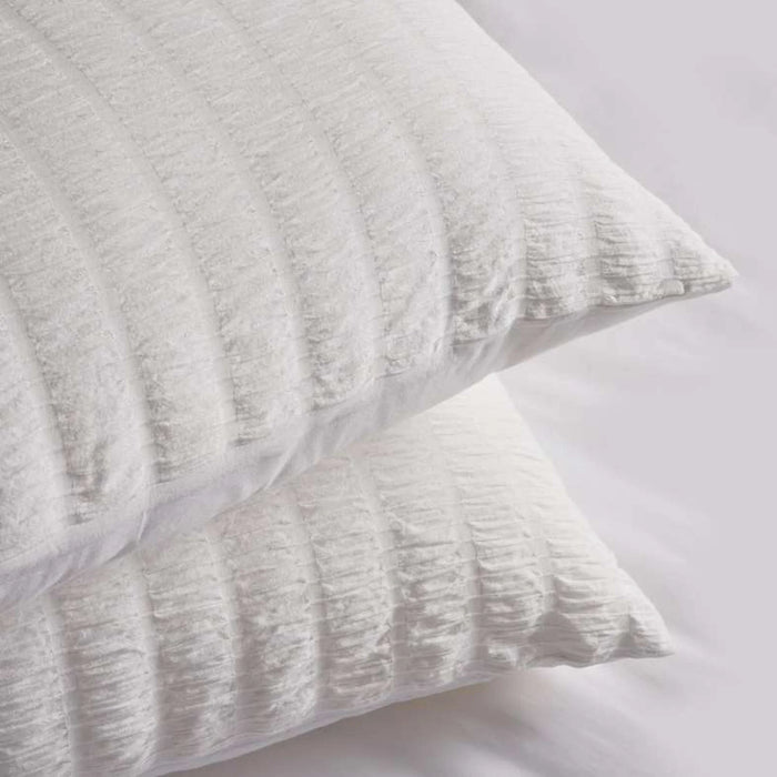 Rebecca Pintuck Stripe  3-Piece King Duvet Cover Set 230X220Cm - White